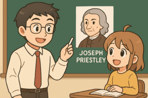 プリストリーについて教える先生と生徒