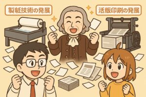 製紙技術と活版印刷に喜ぶプリストリー