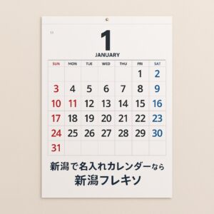 名入れカレンダー 新潟｜壁掛けタイプの販促ツール印刷なら株式会社新潟フレキソにお任せ！