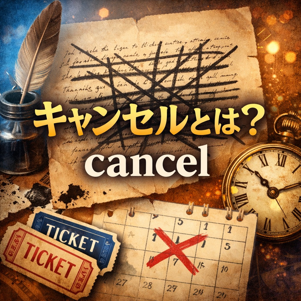 キャンセル（cancel）とは何か？意味・語源・由来をわかりやすく解説